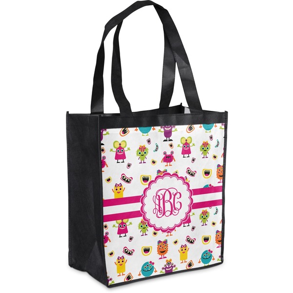 Custom Girly Monsters Grocery Bag (Personalized)