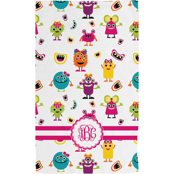 Girly Monsters Hand Towel (Personalized)