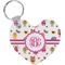 Girly Monsters Heart Keychain (Personalized)