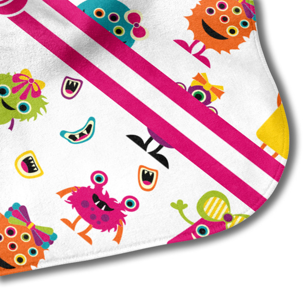 Girly Monsters Hooded Baby Towel- Detail Corner