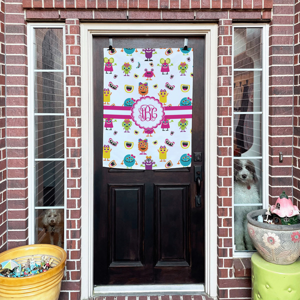Girly Monsters House Flags - Double Sided - (Over the door) LIFESTYLE