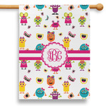 Girly Monsters 28" House Flag - Single Sided (Personalized)
