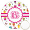 Girly Monsters Printed Cookie Topper - 3.25" (Personalized)