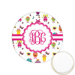 Girly Monsters Printed Cookie Topper - 1.25" (Personalized)