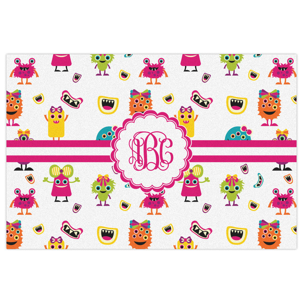Girly Monsters Indoor / Outdoor Rug - 2'x3' - Front Flat
