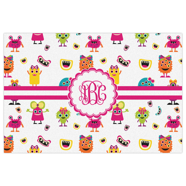 Girly Monsters Indoor / Outdoor Rug - 4'x6' - Front Flat