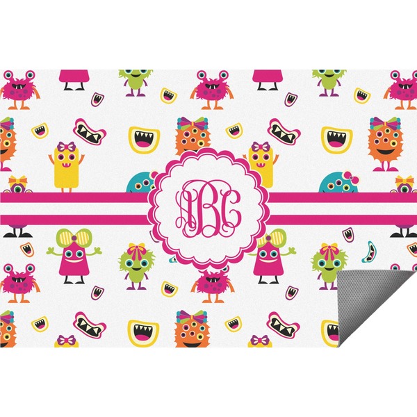 Custom Girly Monsters Indoor / Outdoor Rug (Personalized)