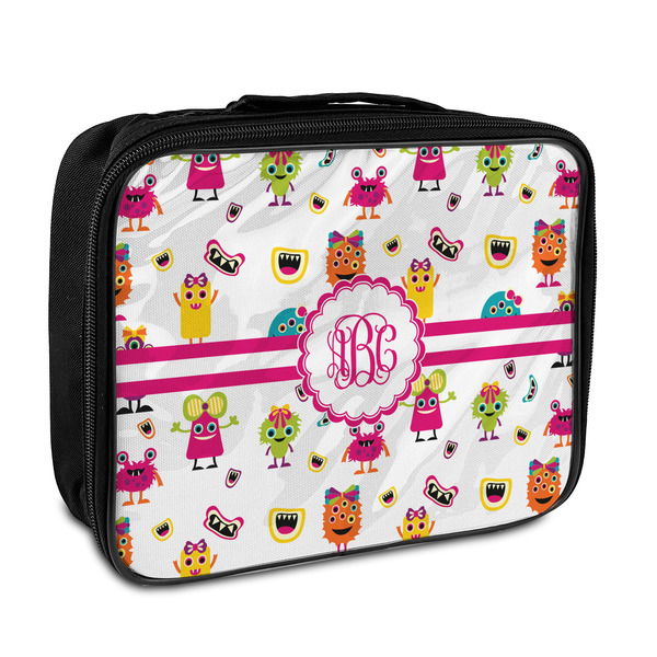 Custom Girly Monsters Insulated Lunch Bag (Personalized)