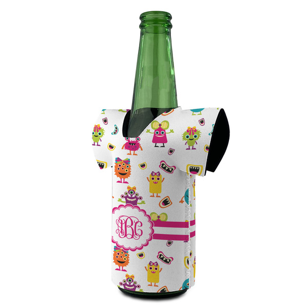 Girly Monsters Jersey Bottle Cooler - ANGLE (on bottle)