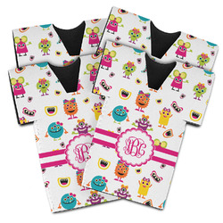 Girly Monsters Jersey Bottle Cooler - Set of 4 (Personalized)