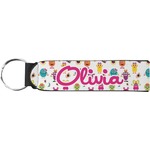 Girly Monsters Neoprene Keychain Fob (Personalized)