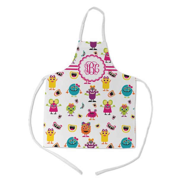 Custom Girly Monsters Kid's Apron w/ Monogram
