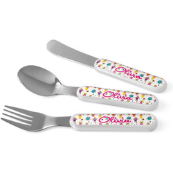 Girly Monsters Kid's Flatware (Personalized)