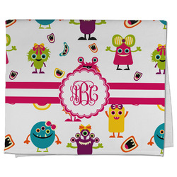 Girly Monsters Kitchen Towel - Poly Cotton w/ Monograms