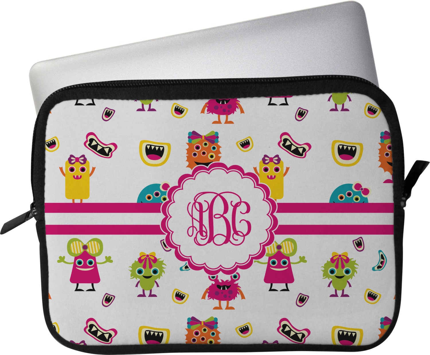 Custom Girly Monsters Laptop Sleeve / Case (Personalized) YouCustomizeIt