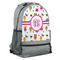Girly Monsters Large Backpack - Gray - Angled View