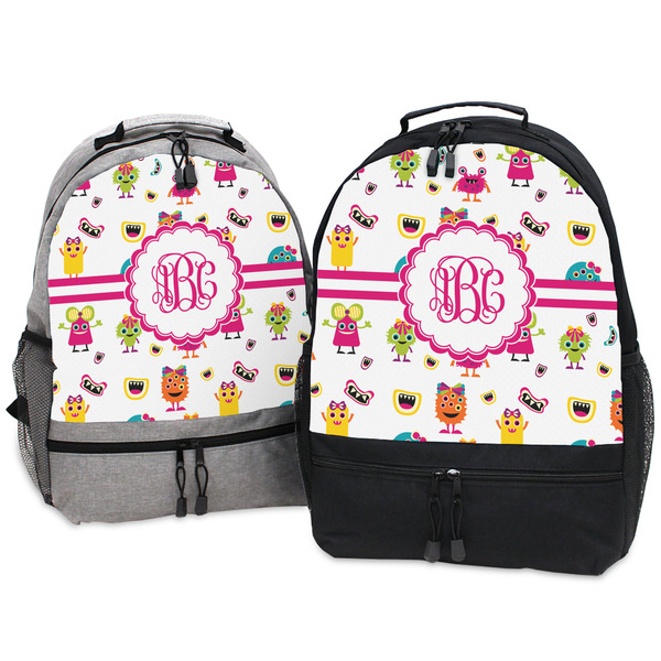 Girly Monsters Large Backpacks - Both