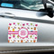 Girly Monsters Large Rectangle Car Magnets- In Context