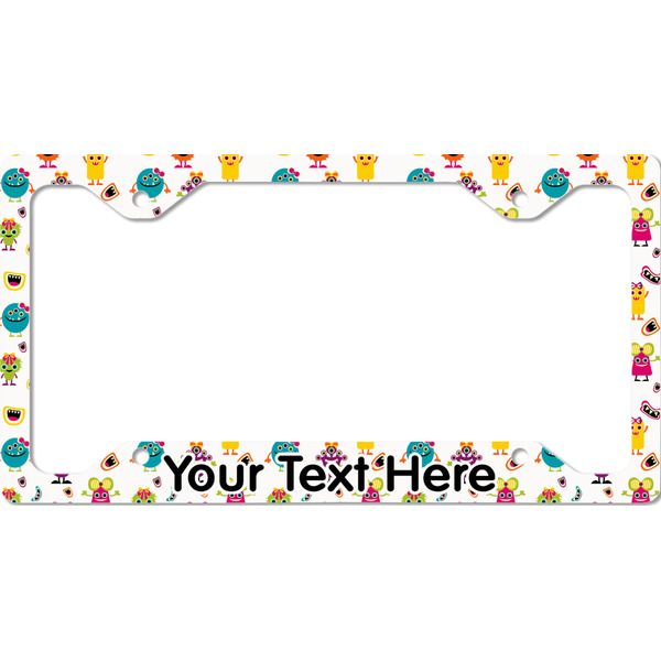 Custom Girly Monsters License Plate Frame - Style C (Personalized)