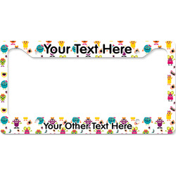 Girly Monsters License Plate Frame - Style B (Personalized)