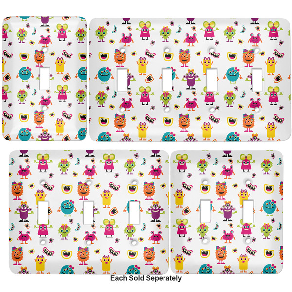 Girly Monsters Light Switch Covers all sizes