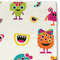Girly Monsters Linen Placemat - DETAIL
