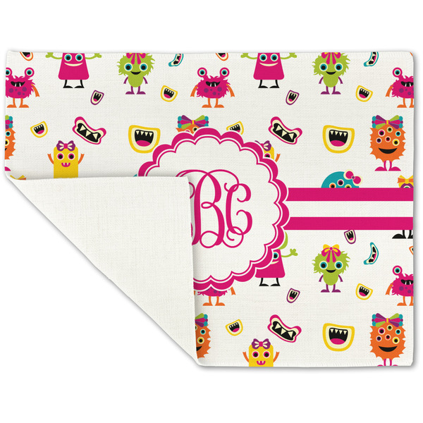 Girly Monsters Linen Placemat - Folded Corner (single side)