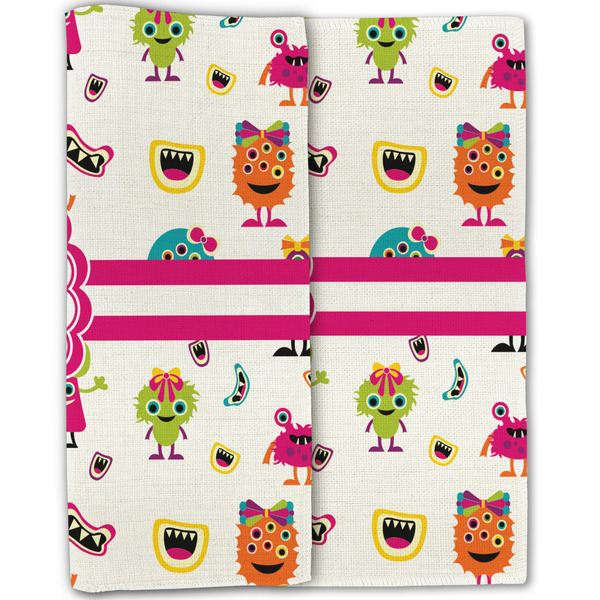 Girly Monsters Linen Placemat - Folded Half (double sided)
