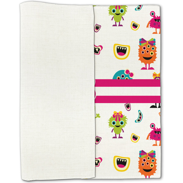 Girly Monsters Linen Placemat - Folded Half