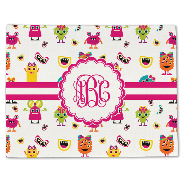 Girly Monsters Linen Placemat - Front