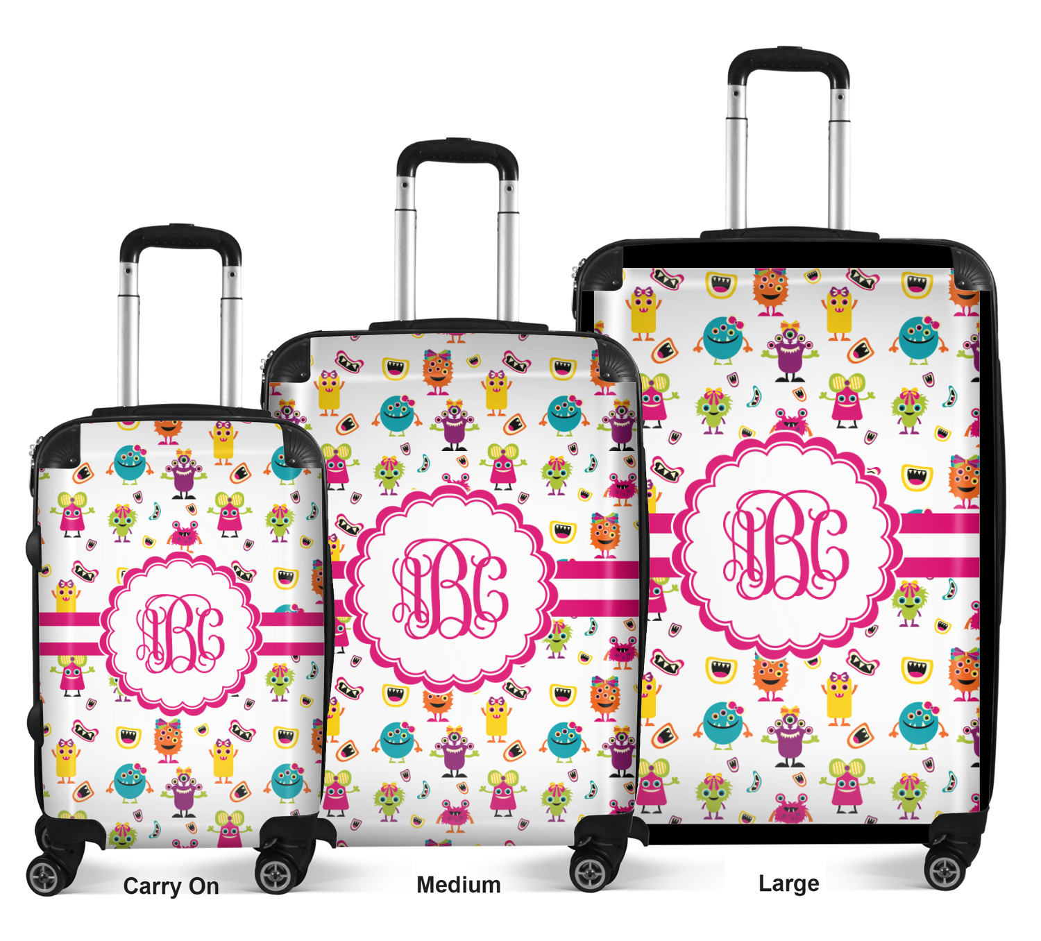 Girly Monsters Suitcase Large (Personalized) YouCustomizeIt