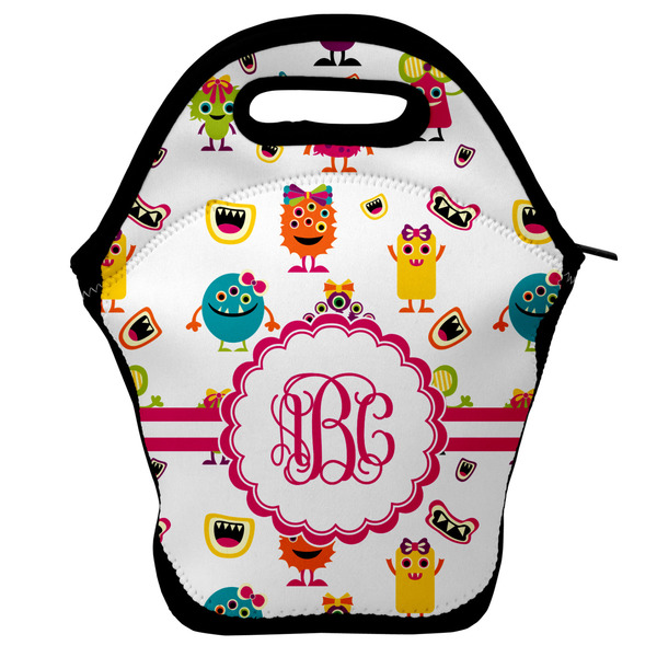 Custom Girly Monsters Lunch Bag w/ Monogram