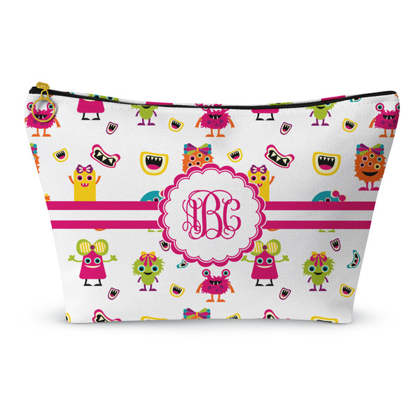 Custom Girly Monsters Makeup Bag - Large - 12.5"x7" (Personalized)