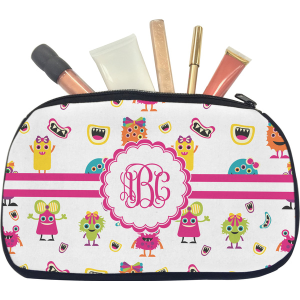 Custom Girly Monsters Makeup / Cosmetic Bag - Medium (Personalized)