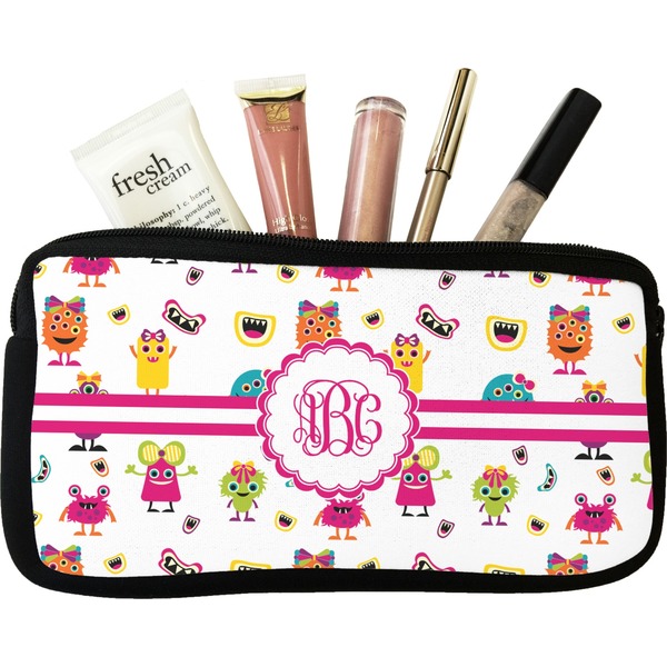 Custom Girly Monsters Makeup / Cosmetic Bag (Personalized)