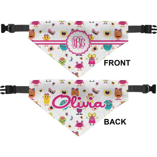 Girly Monsters Medium Dog Bandana Approval