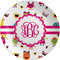 Girly Monsters Melamine Plate 8 inches