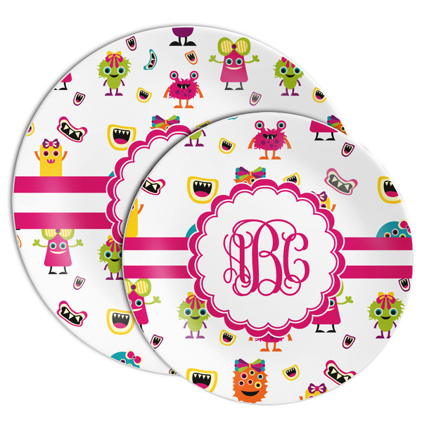 Girly Monsters Melamine Plates - PARENT/MAIN