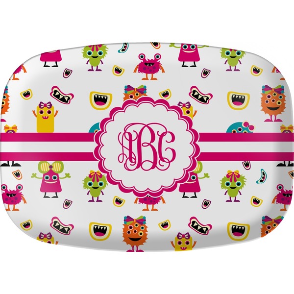 Custom Girly Monsters Melamine Platter (Personalized)
