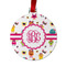 Girly Monsters Metal Ball Ornament - Double Sided w/ Monogram