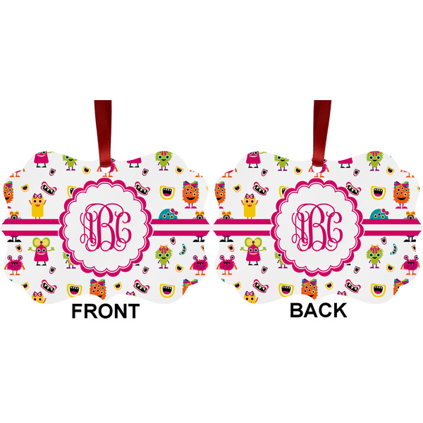 Girly Monsters Metal Benilux Ornament - Front and Back (APPROVAL)