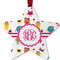 Girly Monsters Metal Star Ornament - Double Sided w/ Monogram