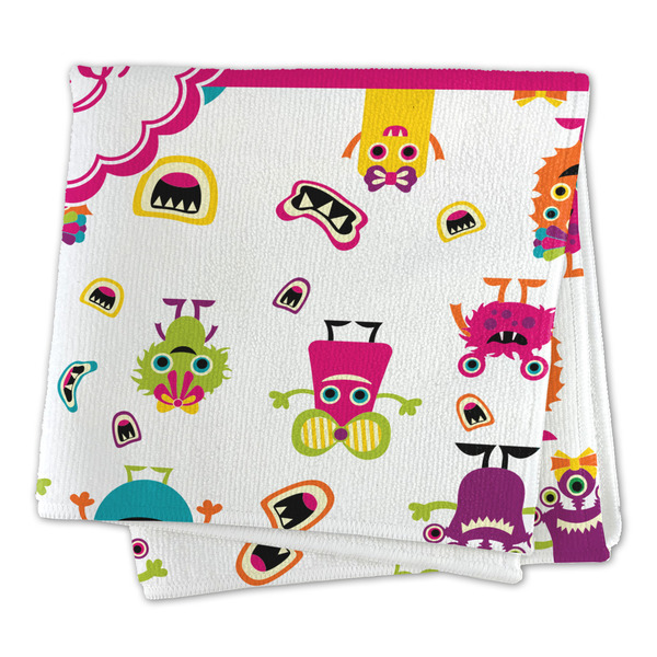 Girly Monsters Microfiber Dish Rag - FOLDED (square)