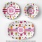 Girly Monsters Microwave & Dishwasher Safe CP Plastic Dishware - Group