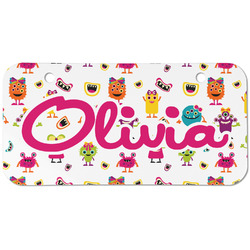 Girly Monsters Mini/Bicycle License Plate (2 Holes) (Personalized)