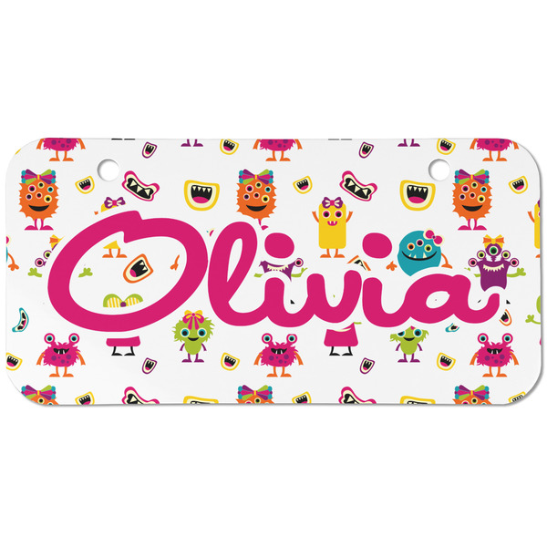 Girly Monsters Mini Bicycle License Plate - Two Holes