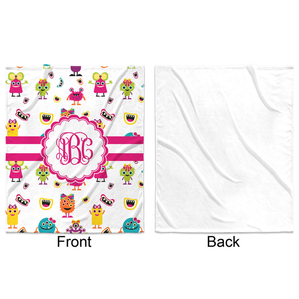 Girly Monsters Minky Blanket - 50"x60" - Single Sided - Front & Back