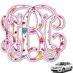 Girly Monsters Monogram Car Decal (Personalized)