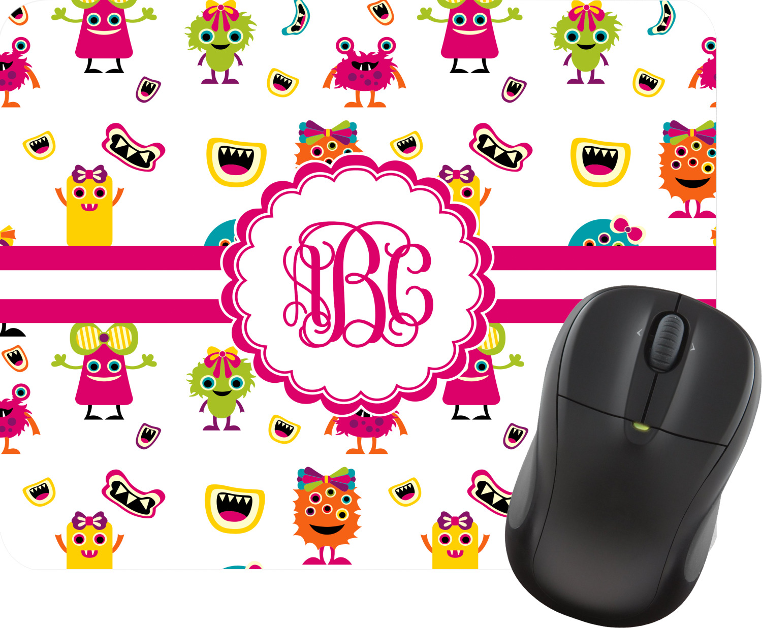 Girly Monsters Mouse Pad (Personalized) YouCustomizeIt
