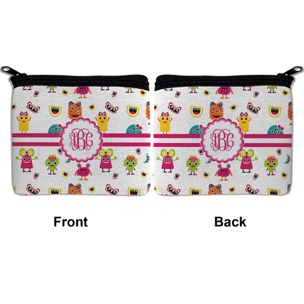 Girly Monsters Neoprene Coin Purse - Front & Back (APPROVAL)